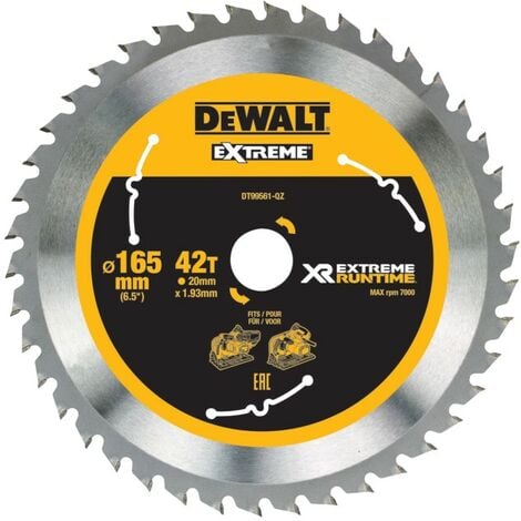 BANYO DEWALT DT99562-QZ HOJA SIERRA CIRCULAR XR EXTREME