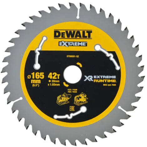 BANYO DeWALT DT99561-QZ Xtreme Runtime 165mm x 20mm 42T Sawblade