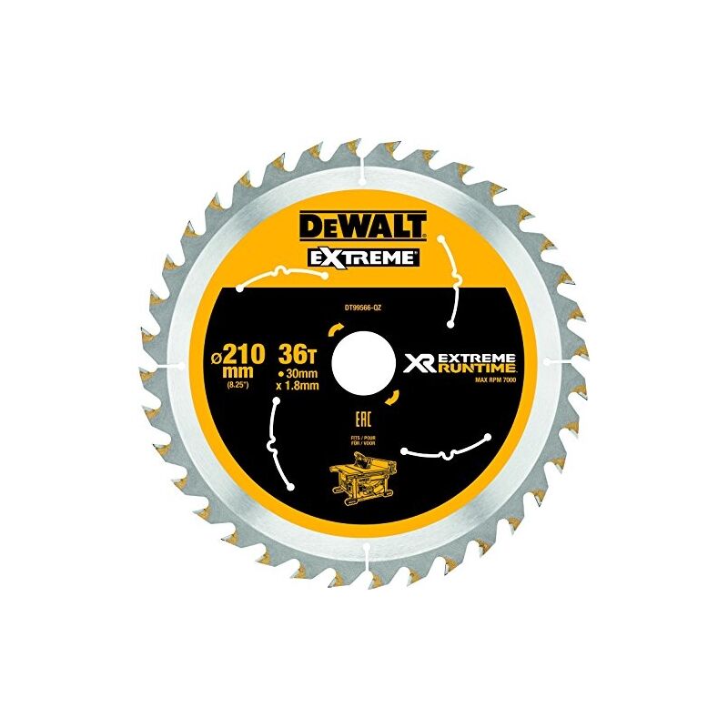 Banyo - dewalt xr extreme runtime pour lame de scie statique, 1 pièce, 210/30 mm 36 wz/fz, DT99566 circulaire qz