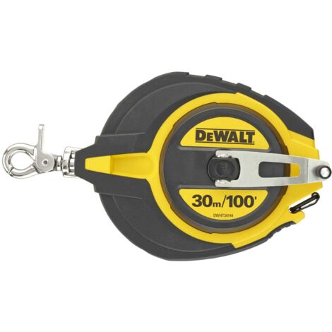 Dewalt DWHT0-34144 Steel Long Tape Measure 30m/100ft (Width 12mm) DHT034144