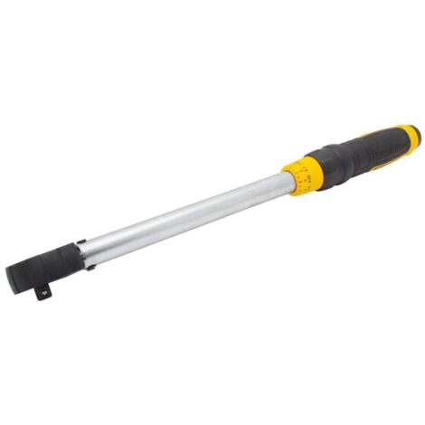 DeWalt DWMT75463 chiave dinamometrica, 3/8" de drive, 27-135 Nm, utilizzo principale in applicazioni de serraggio de precisione, include paraurti de testa protettiva e grilletto de bloccaggio.
