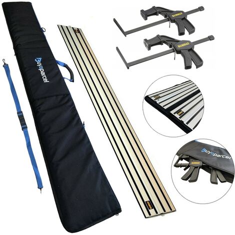 DeWalt DWS5022 1.5m Guide Rail for DWS520 Plunge Saws + DWS5026 Clamps + Bag