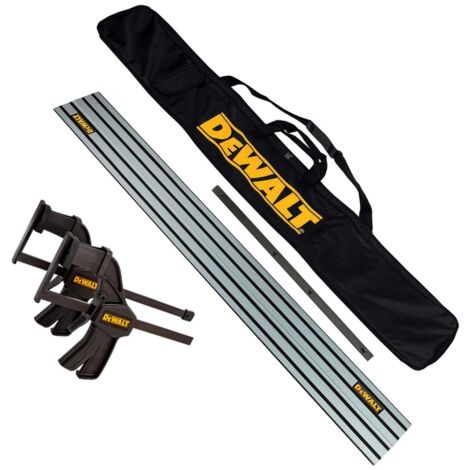 DeWalt DWS5022 1.5m Guide Rail for Plunge Saws + DWS5026 Clamps + Bag + Fixings