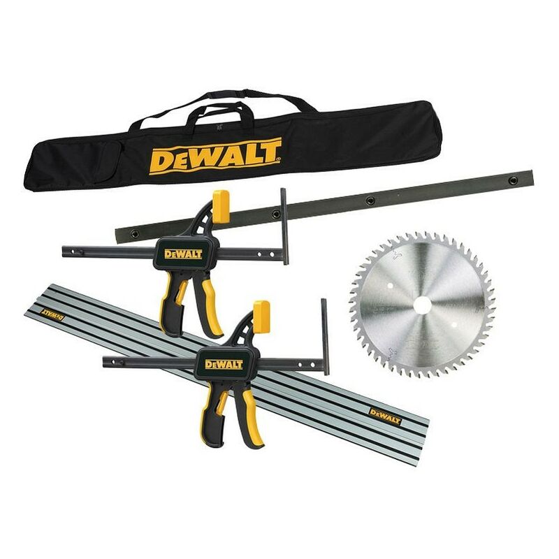 Dewalt - DWS520KR Plunge Saw Kit 2x Guide Rail + Blade + Bag + Clamps + Connectors