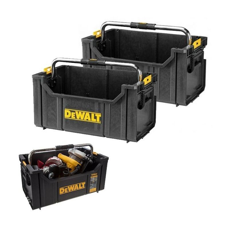 DWST1-75654 Toughsystem Tool Open Tote Tool Box Carrier DS350 - Twin Pack - Dewalt