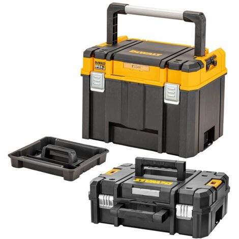 Dewalt DWST83343-1 Deep TSTAK 2.0 Organiser Storage Box Tote + DWST1-70703 Case
