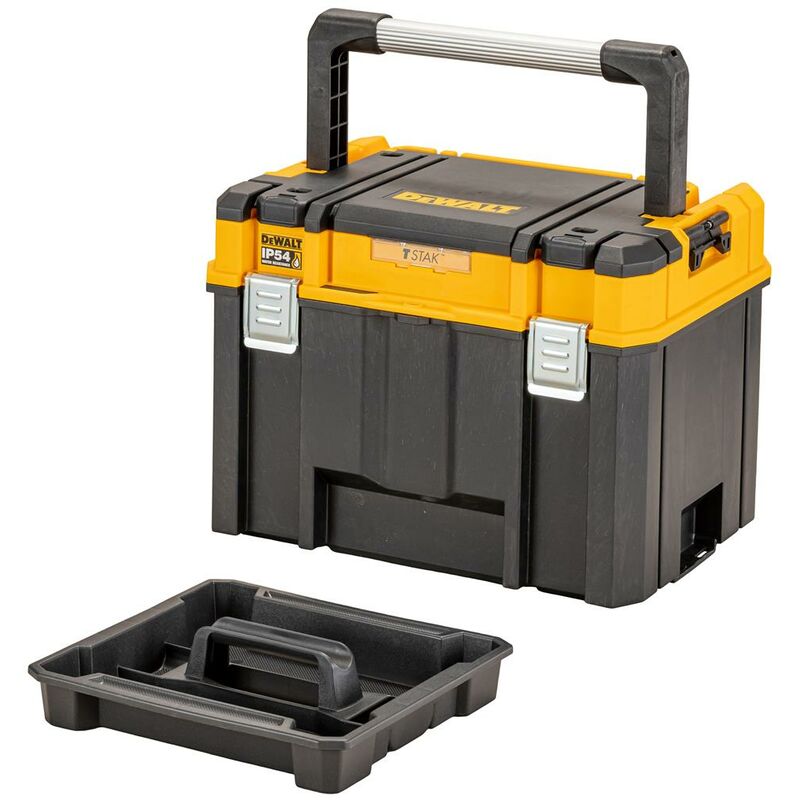 DWST83343-1 Deep tstak 2.0 Organiser Storage Box + Tote Tray Long Handle - Dewalt