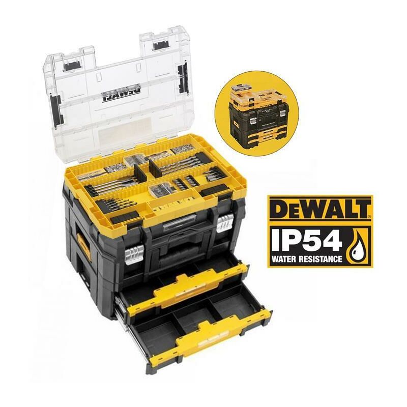 Dewalt - DWST83395-1 TStak 2 IP54 Combo ii iv Tool Storage Box 2 Drawers 85 Pc Set