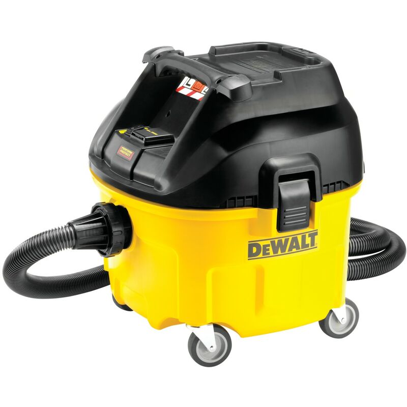 

Dewalt DWV901L-QS Aspirador 30 litros Clase L - 1.400W Caudal Aire 4.080 l/min - Pot. Máx. Acoplada 2.200W + Filtro automático