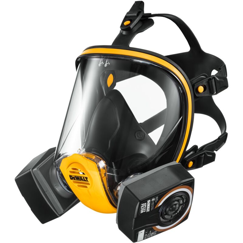 Large A2P3 Filter Full Face Protection Mask Visor Dust Mask Respirator - Dewalt