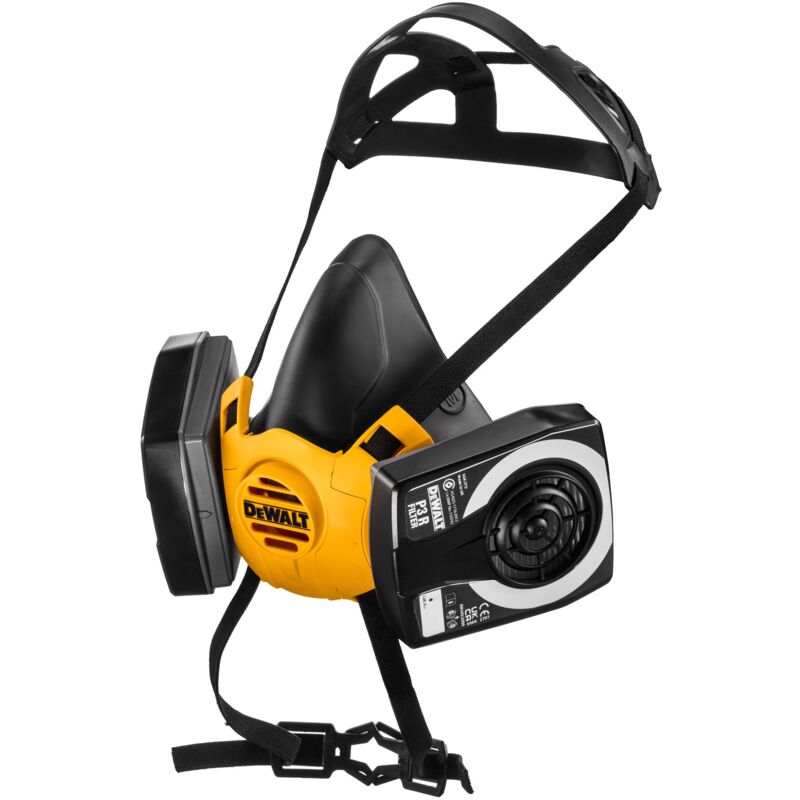 P3 Large Half Mask Respirator Face Mask with P3 Filters Easy Breathing - Dewalt