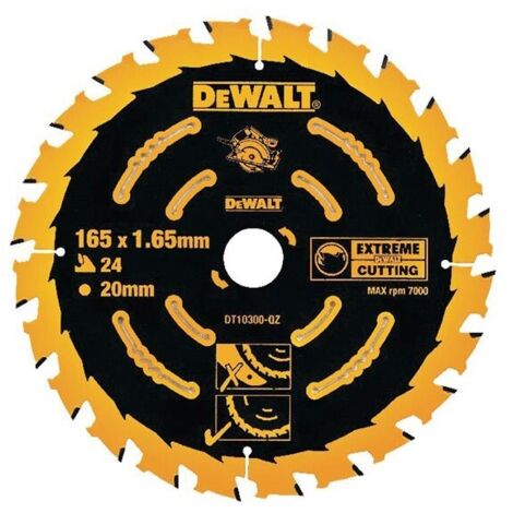 DEWALT Extreme Framing Circular Saw Blade 165 x 20mm x 24T DEWDT10300QZ