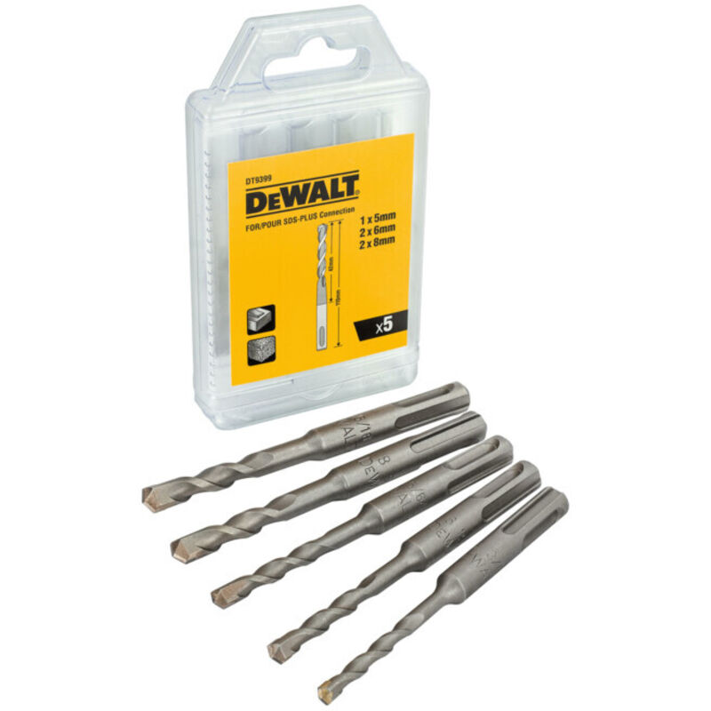 DeWALT Forets pour marteau perforateur 5 pièces SDS plus DT9399 QZ