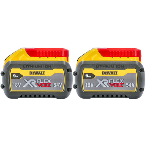 DeWalt Genuine DCB547 18V/54V Li-Ion XR Flexvolt 9.0Ah Battery Twin Pack