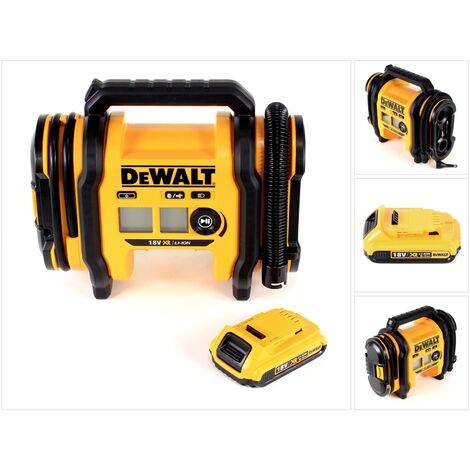 Dewalt – Gonfleur sans fil 18V 11bar – 1x batterie 2,0Ah – Affichage numérique – Tuyau résistant – Pour pneus de voiture et vélo - DCC018N