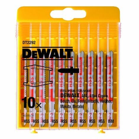 DeWALT Zubehör - Stichsägeblatt-Set, 10-tlg, für Metall DT2292