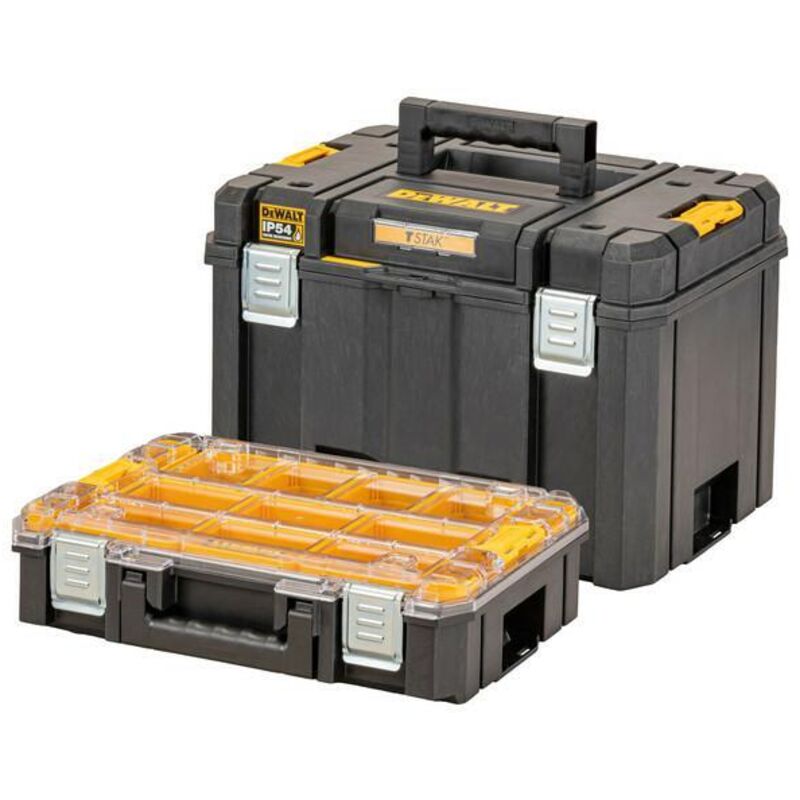 Ensemble de boîtes à outils DeWalt 2 en 1 TSTAK Empilable Robuste Poignée ergonomique - vue 2