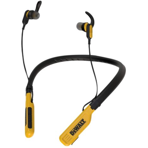 DeWalt Jobsite Pro Wireless Neckband Earphones with Noise Isolation and Durable Design