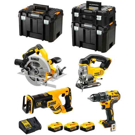 DeWALT Kit DCK421P3T (DCD791 + DCS570 + DCS331 + DCS367 + 3 x 5,0 Ah + DCB115 + TSTAK II + 2 x TSTAK VI)