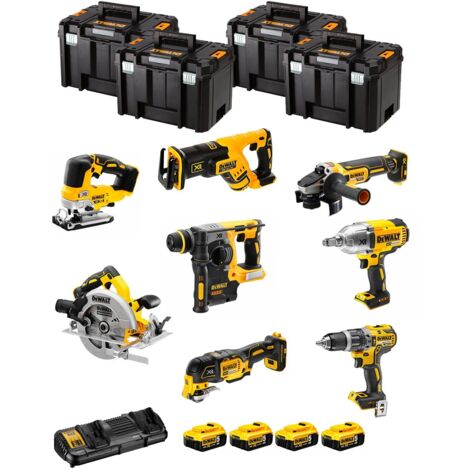 DeWALT Kit DCK865P4T (DCS367 + DCH273 + DCD796 + DCS334 + DCG405 + DCS355 + DCF899H + DCS570 + 4x 5,0Ah + DCB132 + 4x TSTAK VI)
