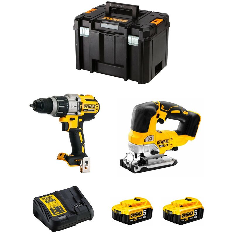 

Kit DWK215 (DCD996 + DCS334 + 2 x 5,0 Ah + DCB115 + TSTAK VI) - Dewalt