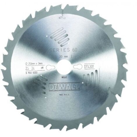 DeWalt Kreissägeblatt stat. 250/30 mm 24FZ