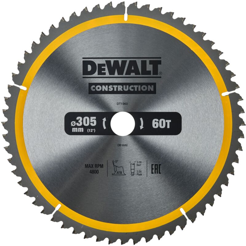 Image of Kreissägeblatt 305 x 30mm 60 wz - Dewalt
