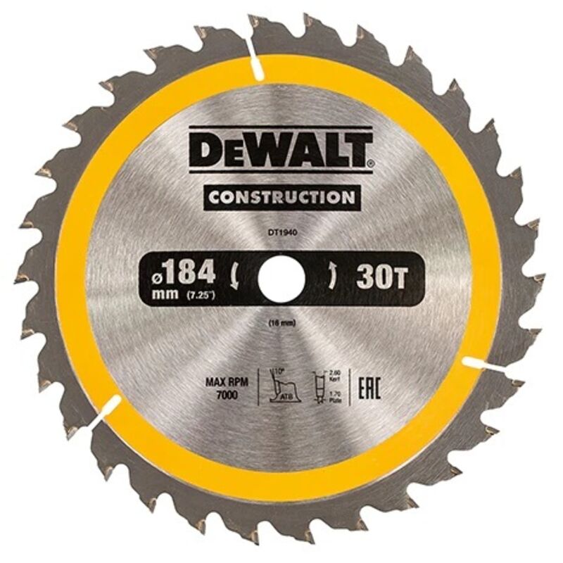 DT1940-QZ Blatt de Kreissägeblatt 18,4 cm 1 Stück(e) - Dewalt