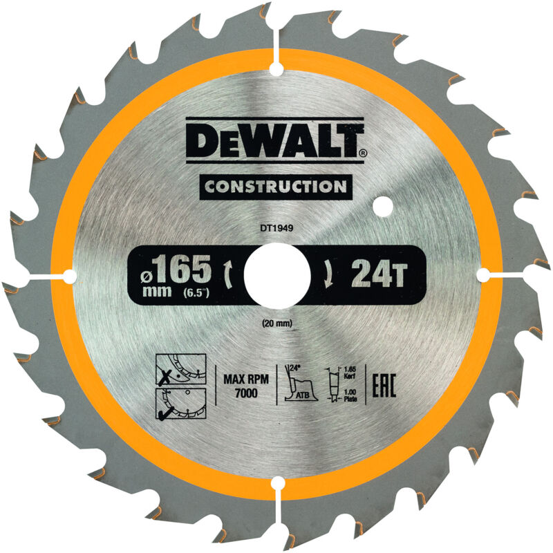 Dewalt Dt1207 Lsc 165x20x24d Alter, +20° Strich 1, 5mm