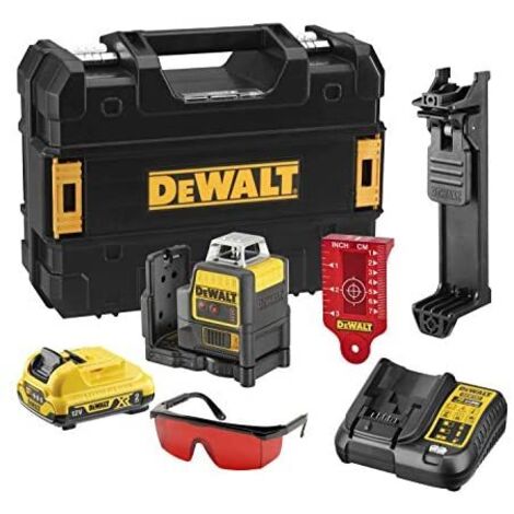 DeWALT Kreuzlinienlaser DCE0811D1R mit 1x 2,0 Ah Akku + Lader im Koffer