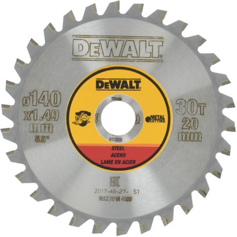 DEWALT LAME CIRCOLARI TAGLIO ACCIAIO - Diam. 140 x 20 30, DT1923-QZ