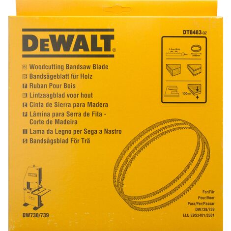 DEWALT Lames pour scies à ruban DW738 et DW739