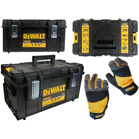 Dewalt leere Werkzeugbox ohne Inhalt DS300 Box 40 kg Traglast & 1Paar Handschuhe