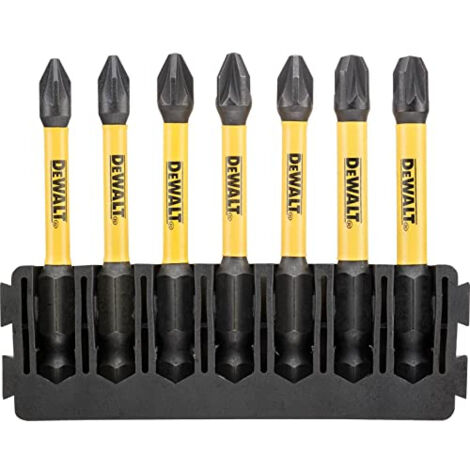 DEWALT LOT DE 7 EMBOUTS DE TOURNEVIS FLEXTORQ POZI DT70822-QZ