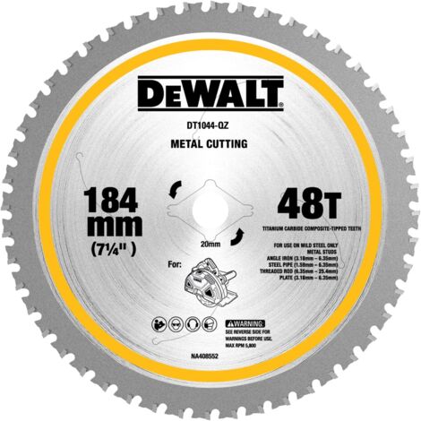 DeWalt Metall-Kreissägeblatt 184/20 mm 48Z