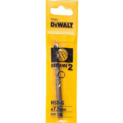 DeWalt Metallbohrer HSS-G 7,5x109x66 mm