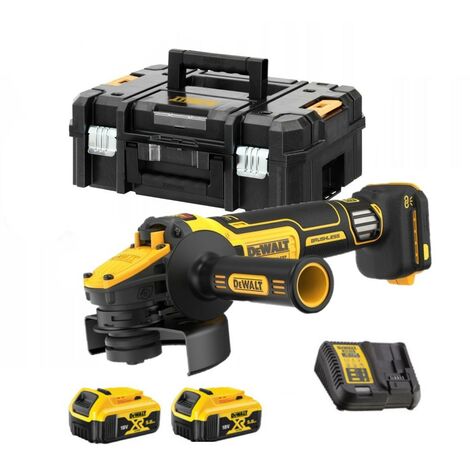 Dewalt – Meuleuse d'angle 125 mm – DCG409VSP2QW – Vitesse variable 9000 tr/min – 2 batteries 5Ah – Moteur Brushless pour coupe précise