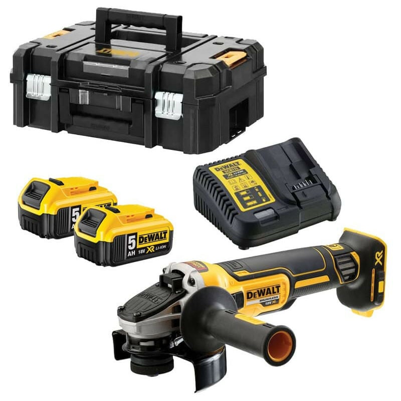 Dewalt - Meuleuse 18V xr Ø125mm (2x5,0 Ah) en tstak DCG405P2