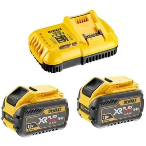 DEWALT Pack 2 batteries 54V XR Flexvolt 2x3/9 Ah + chargeur - DCB118X2-QW