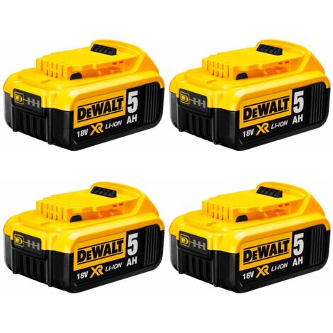 Dewalt pack da 4 batterie  dcb184p4 (18v - 5,0 ah) 8435587927549