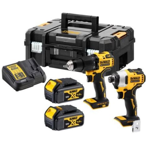 DEWALT Pack perceuse percu + Viss à chocs 18V 4Ah TSTAK - DCK2062M2T-QW