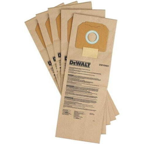 DEWALT PAPIERTÜTEN 5 Stück FÜR DWV902