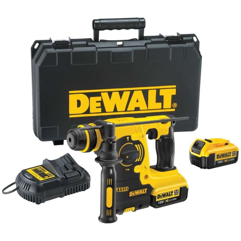Outillage - Marteau combiné sds Plus sans fil 18 v, 2 batteries 4,0 Ah, chargeur DCH253M2 - Dewalt