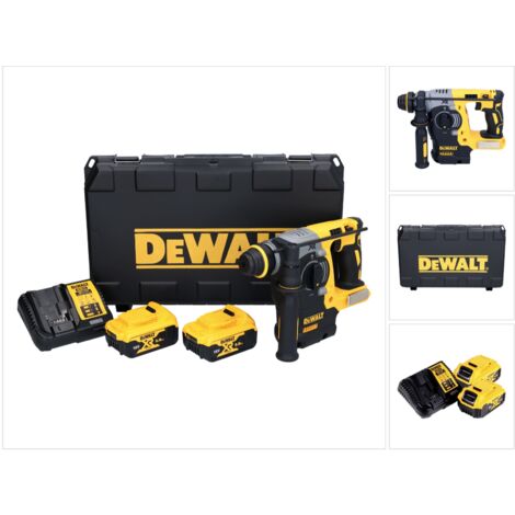 Dewalt – Perforateur-burineur sans fil 18V – 2 batteries 5Ah – Moteur sans balais – Pour béton armé et plâtre – Coffret T-Stak inclus - DCH273P2