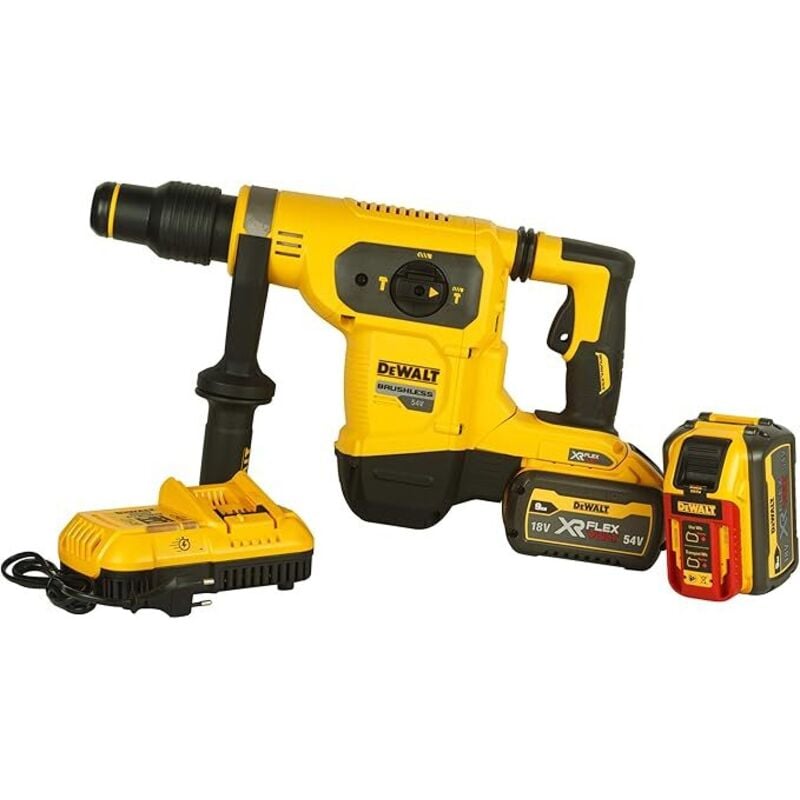 Marteau xr flexvolt sds Max - 6,0J 54V Dewalt avec 2 batteries 54V 9.0Ah - chargeur - coffret - DCH481X2