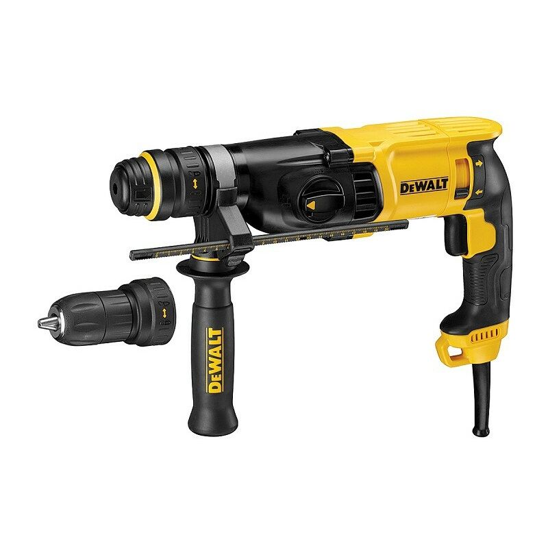Perforateur Dewalt SDSPlus 800W - Mandrin + poignée + mallette de transport - D25134K