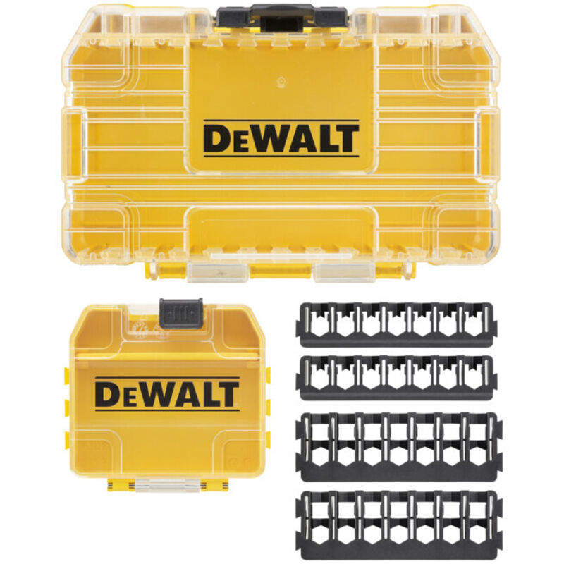 Dewalt Petit c toughcase y compris boîte de déversement et supports pour embouts de vissage 25mm et 57mm, vide à remplir DT70801-QZ