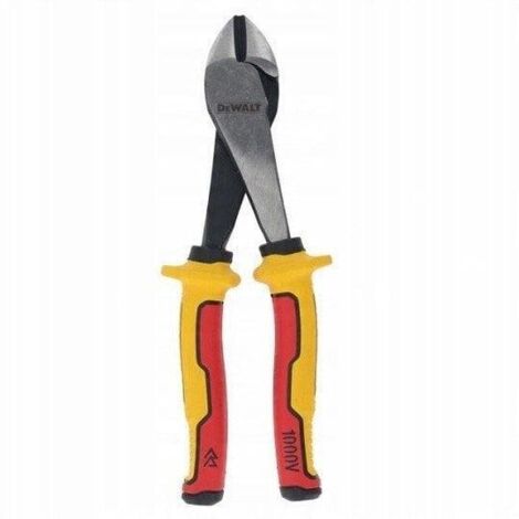 Dewalt Pince de coupe diagonale VDE de 160 mm, dureté environ 61 ± 2 HRC et profondeur de 1,5 ± 0,5 mm. La conception à fort effet de levier de augmente la force deof de la mâchoire. Un bord of de la 