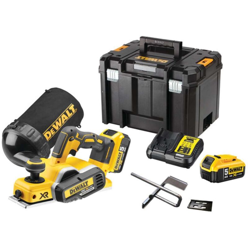Rabot électrique sans fil brushless 18V DEWALT DCP580P2T QW Lames TCT 2 batteries 5Ah - vue 3