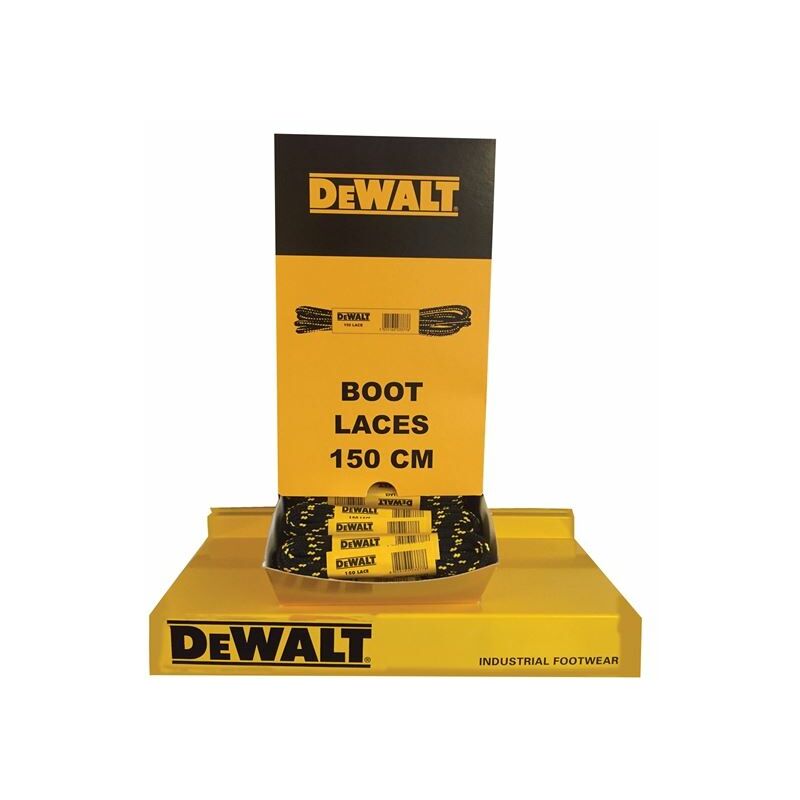 Dewalt - Polyester/Cotton Boot Laces 150cm In Dispenser (60 Pairs) DEWLACES